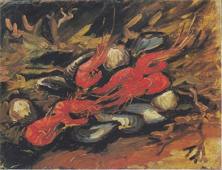 Vincent Van Gogh Still Life with Mussels and Shrimp